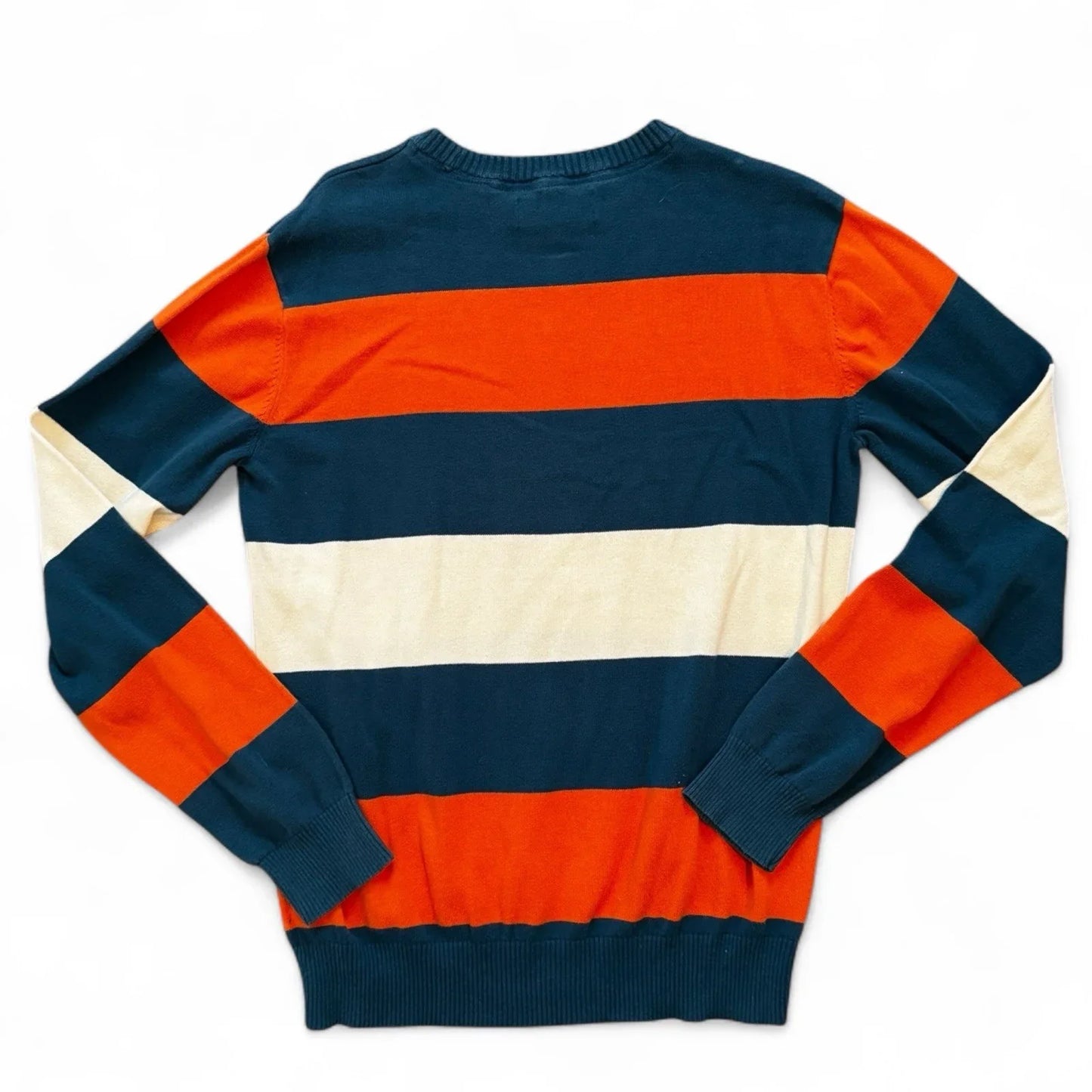 LRG Vintage Sweater – Men’s Medium, Blue & Orange Striped - Trendiez U ♥ 