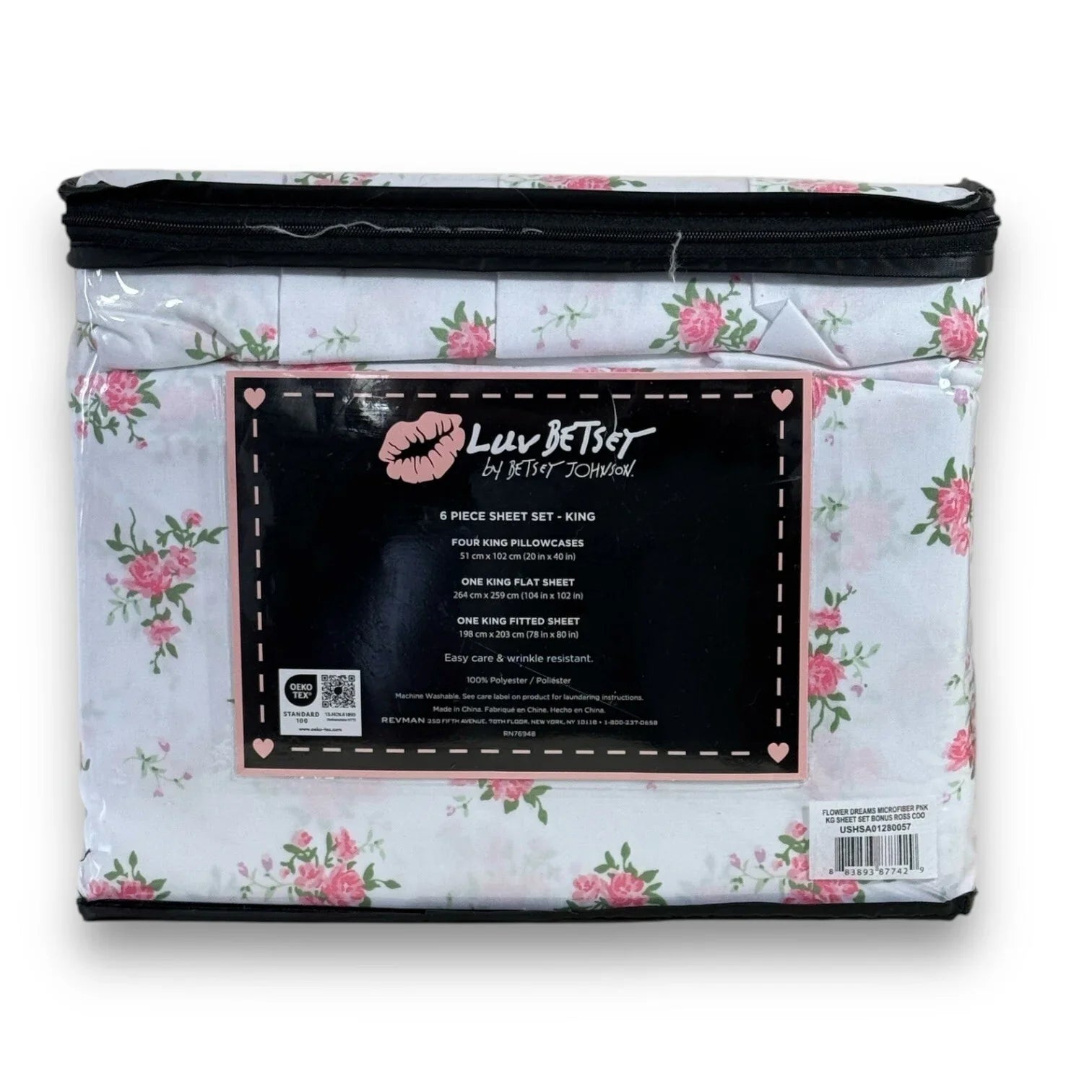 Luv Betsey by Betsey Johnson King Sheet Set – Pink Floral Microfiber - Trendiez U ♥ 