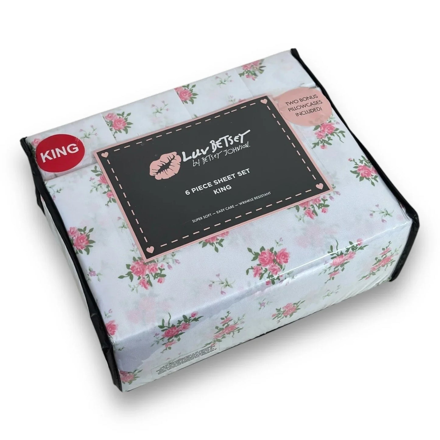 Luv Betsey by Betsey Johnson King Sheet Set – Pink Floral Microfiber - Trendiez U ♥ 