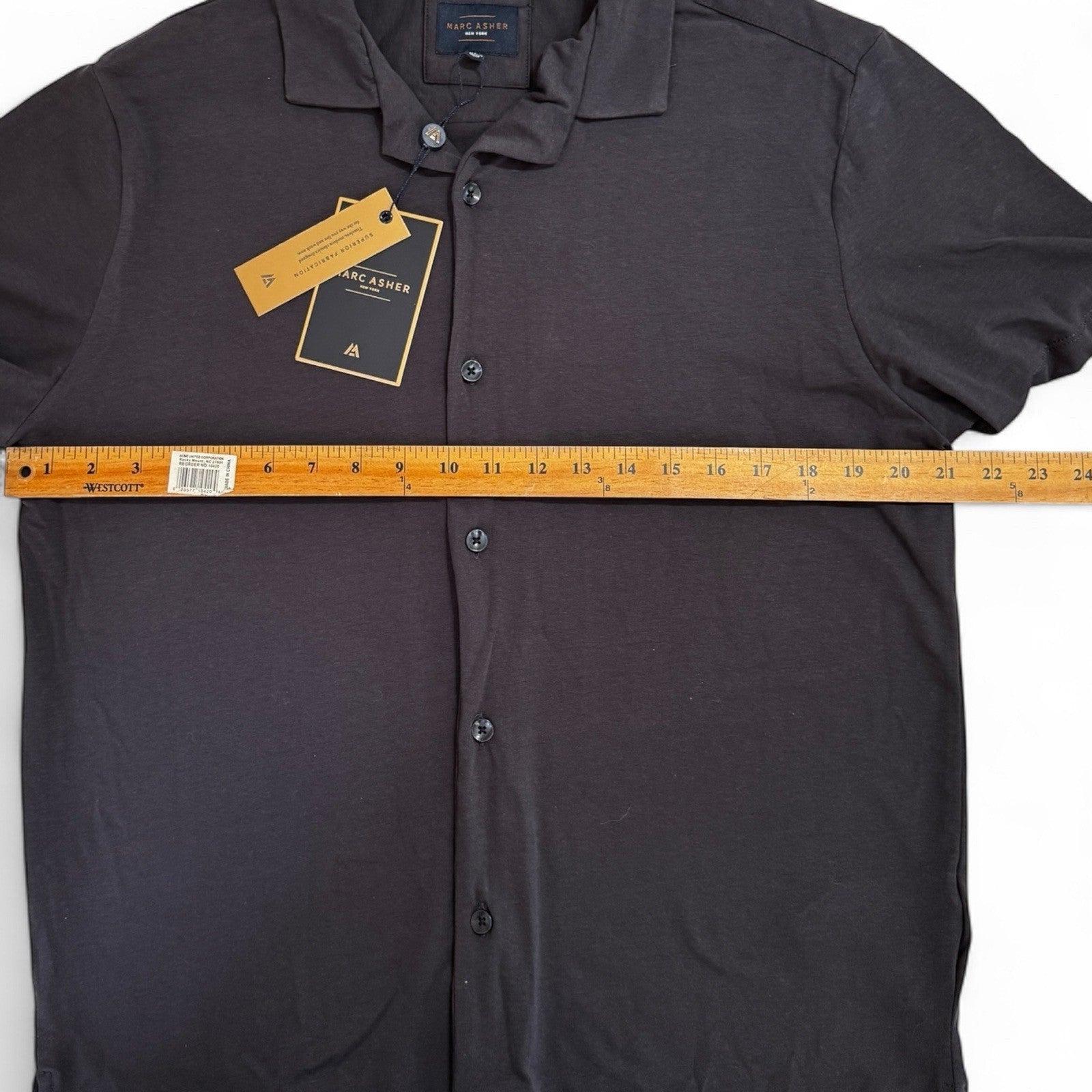 Marc Asher New York Men’s Button-Down Shirt – Short Sleeve, Size Large - Trendiez U ♥ 