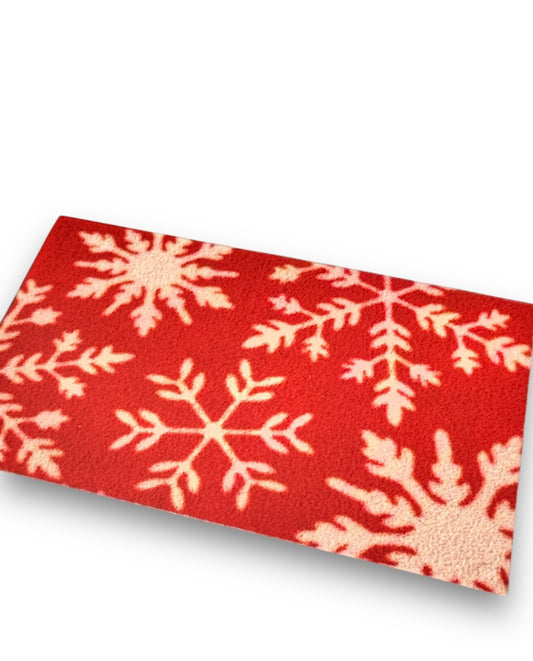 MARTHA STEWART CHRISTMAS RED SNOWFLAKE ULTRA SOFT BATH RUG CARPET,FLOOR MAT - Trendiez U ♥ 