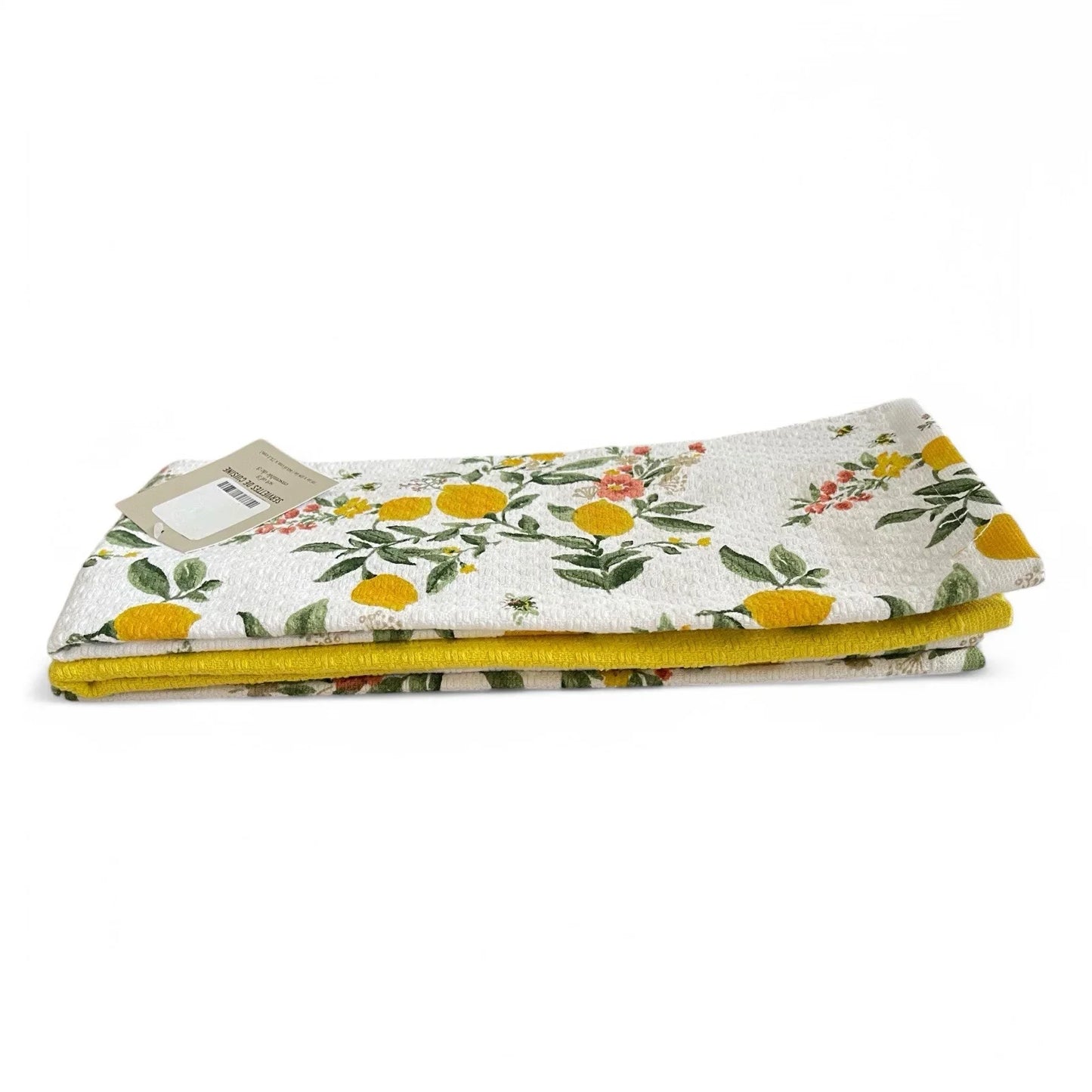 Martha Stewart Dual Purpose Kitchen Towel 3-Pack Set, Lemon Whimsy, 16"x28" - Trendiez U ♥ 