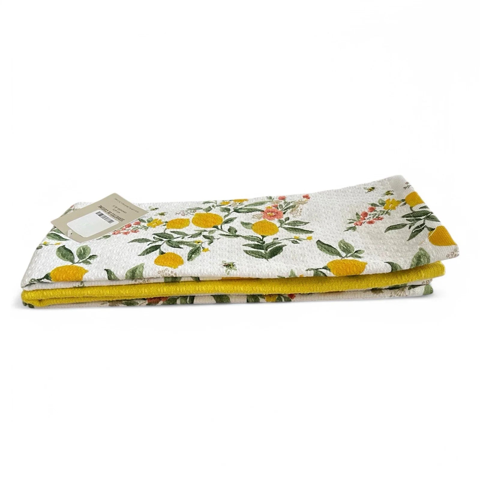 Martha Stewart Dual Purpose Kitchen Towel 3-Pack Set, Lemon Whimsy, 16"x28" - Trendiez U ♥ 