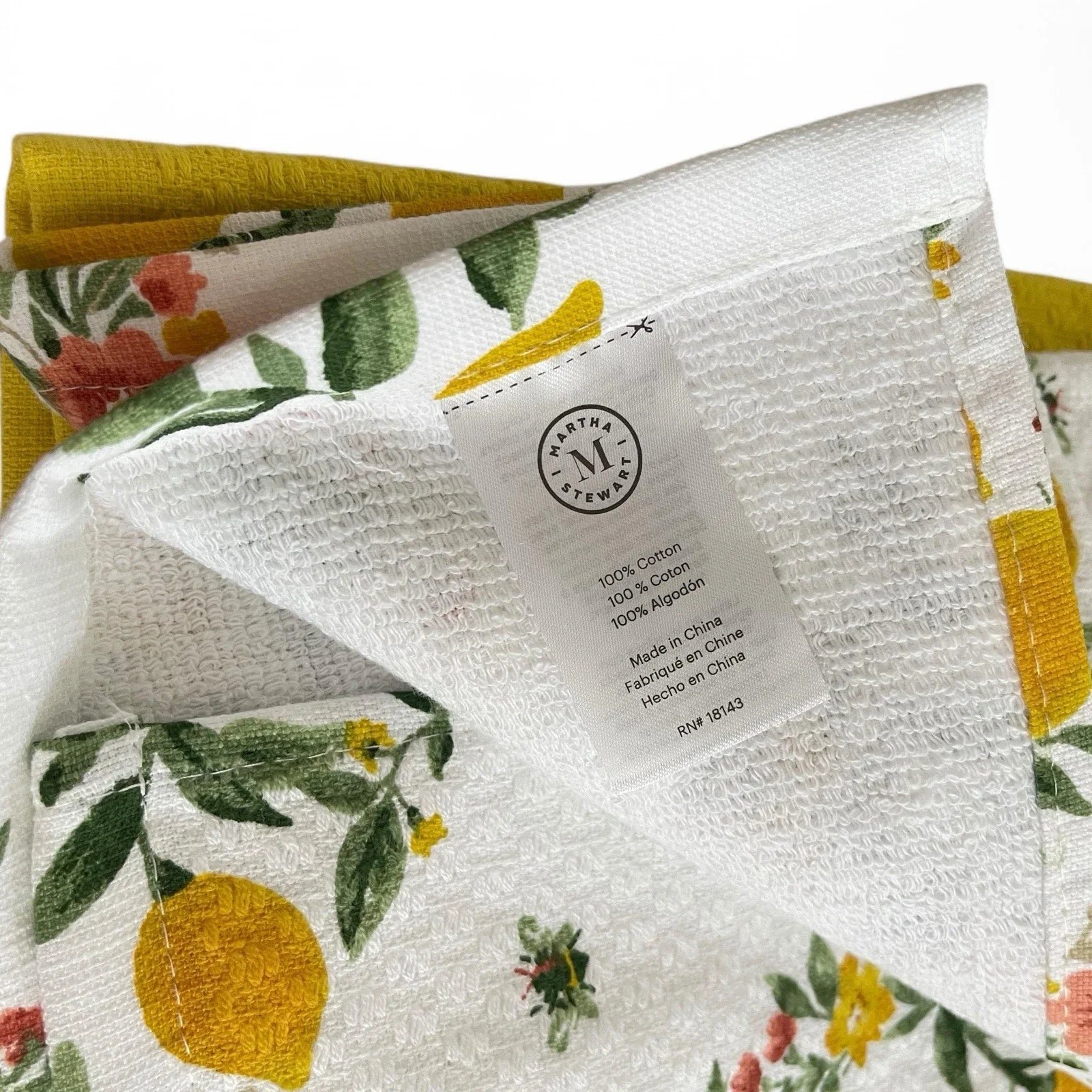 Martha Stewart Dual Purpose Kitchen Towel 3-Pack Set, Lemon Whimsy, 16"x28" - Trendiez U ♥ 