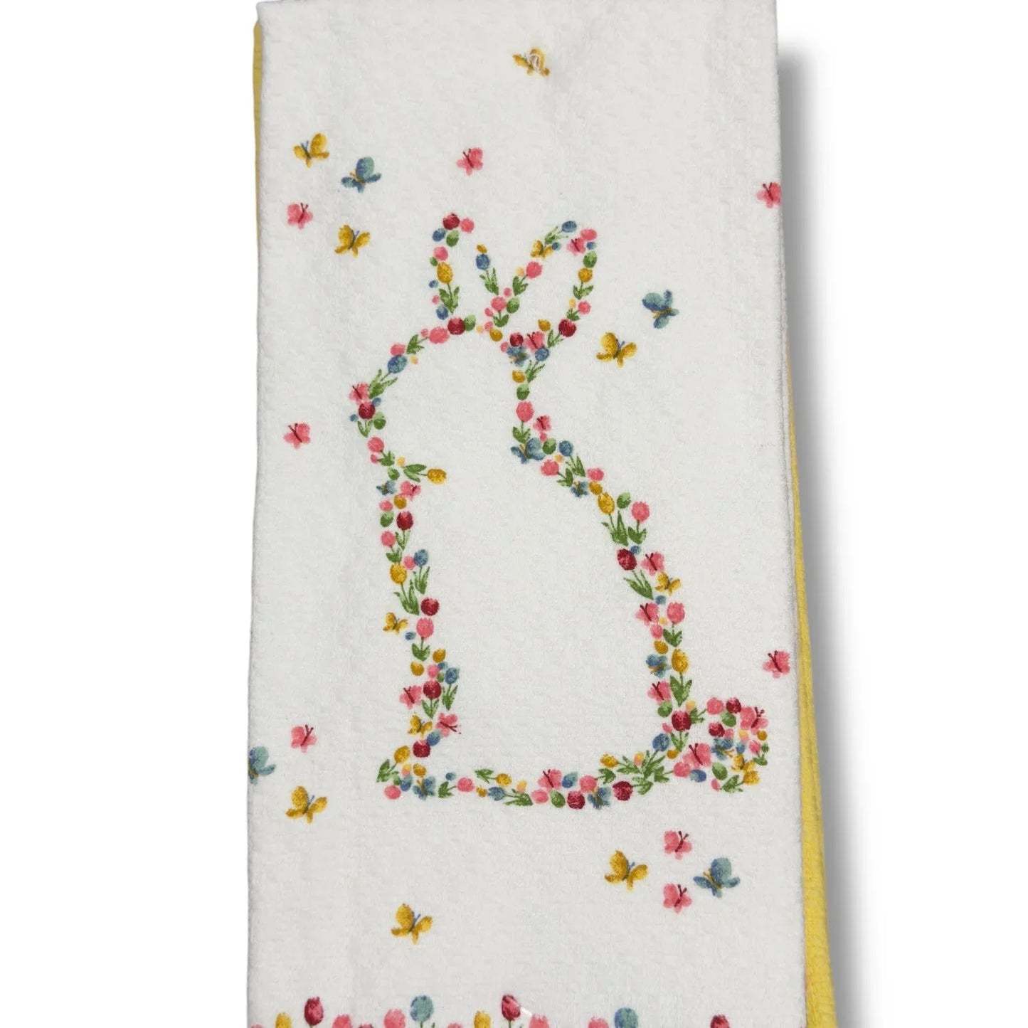 MARTHA STEWART Easter KITCHEN DISH TOWELS Decor 100% COTTON Floral Pink Bunny - Trendiez U ♥ 
