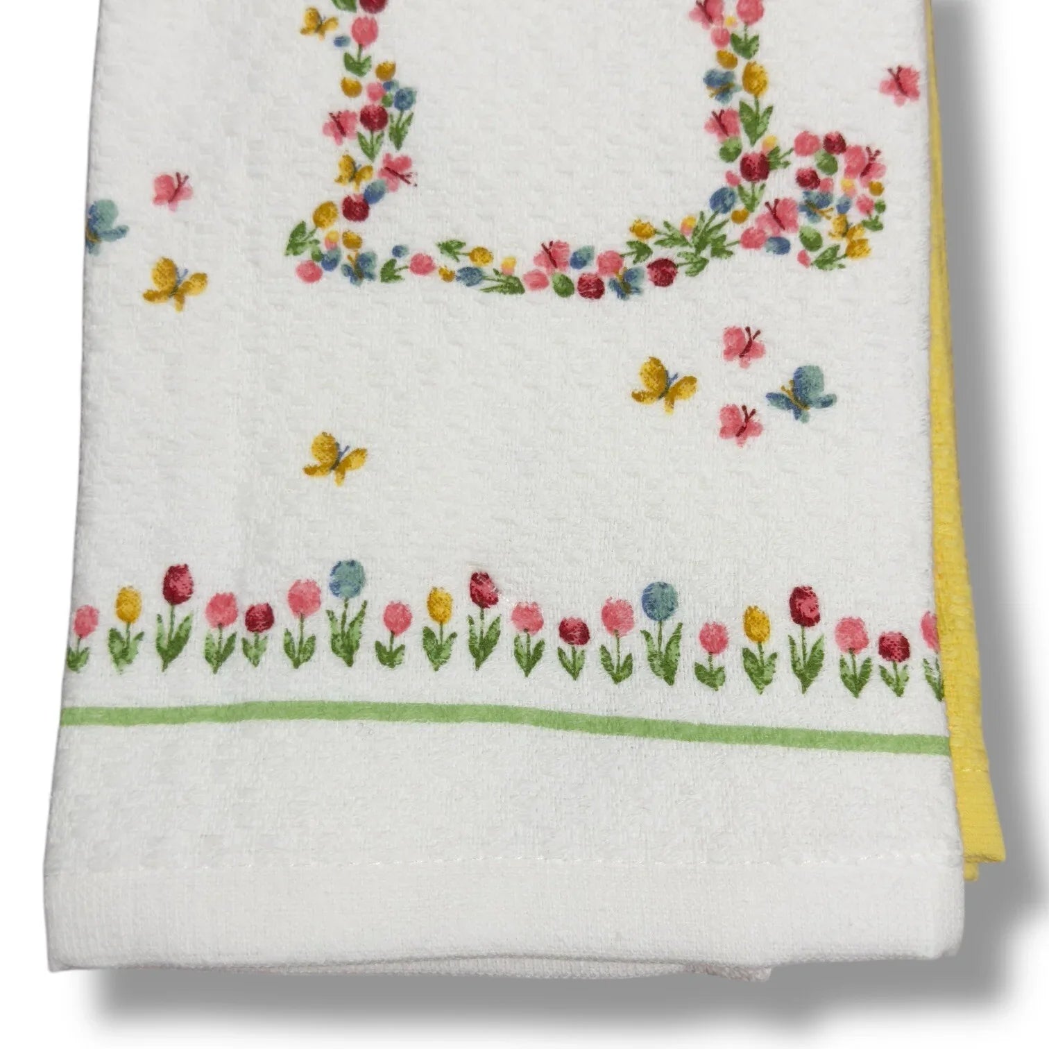 MARTHA STEWART Easter KITCHEN DISH TOWELS Decor 100% COTTON Floral Pink Bunny - Trendiez U ♥ 