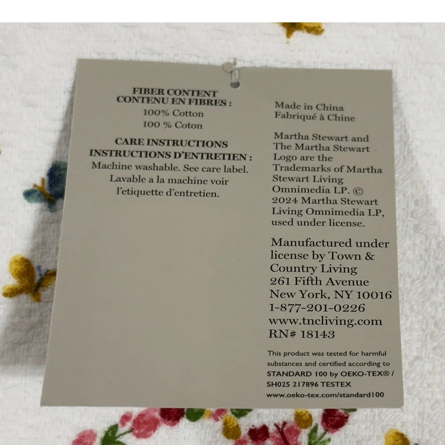MARTHA STEWART Easter KITCHEN DISH TOWELS Decor 100% COTTON Floral Pink Bunny - Trendiez U ♥ 