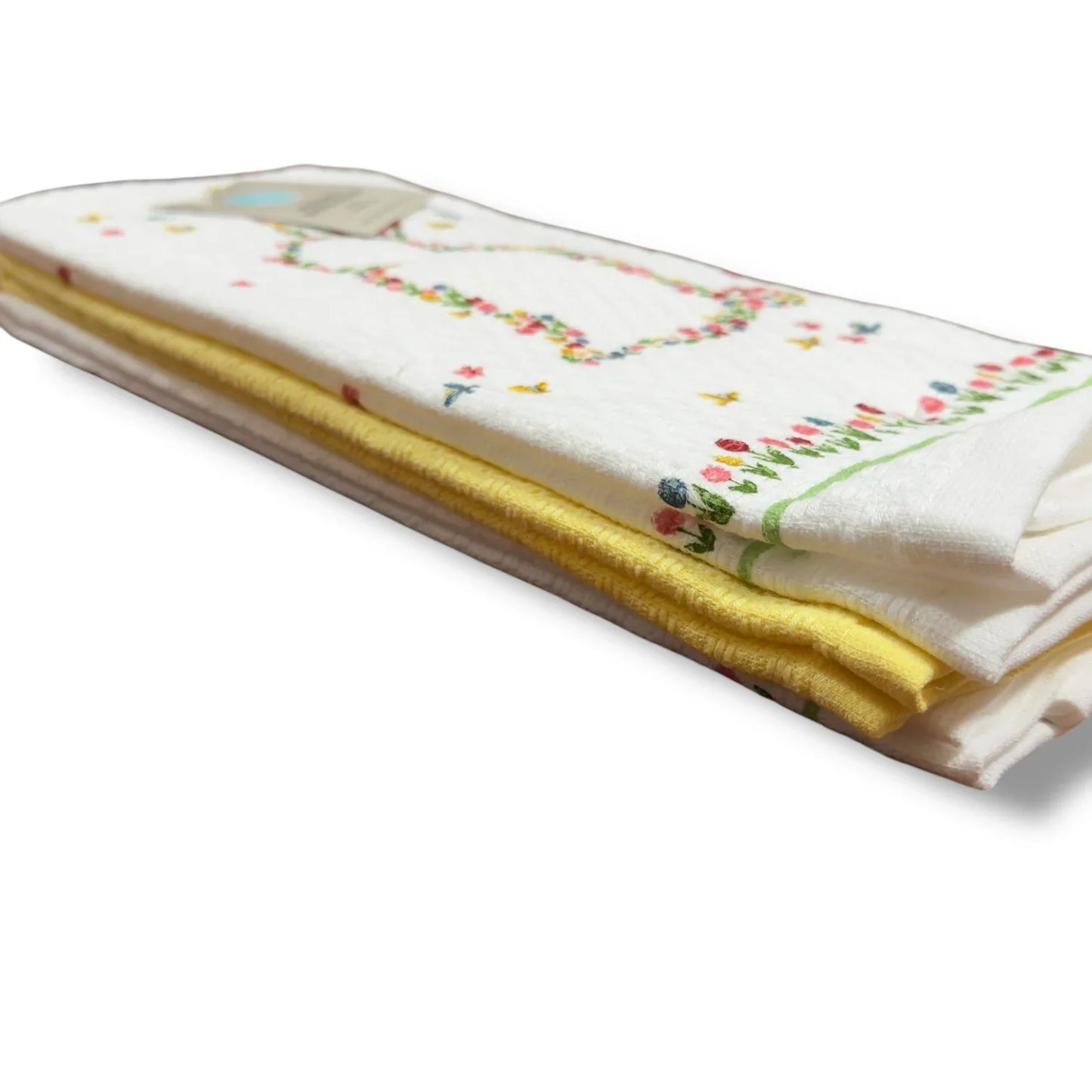 MARTHA STEWART Easter KITCHEN DISH TOWELS Decor 100% COTTON Floral Pink Bunny - Trendiez U ♥ 