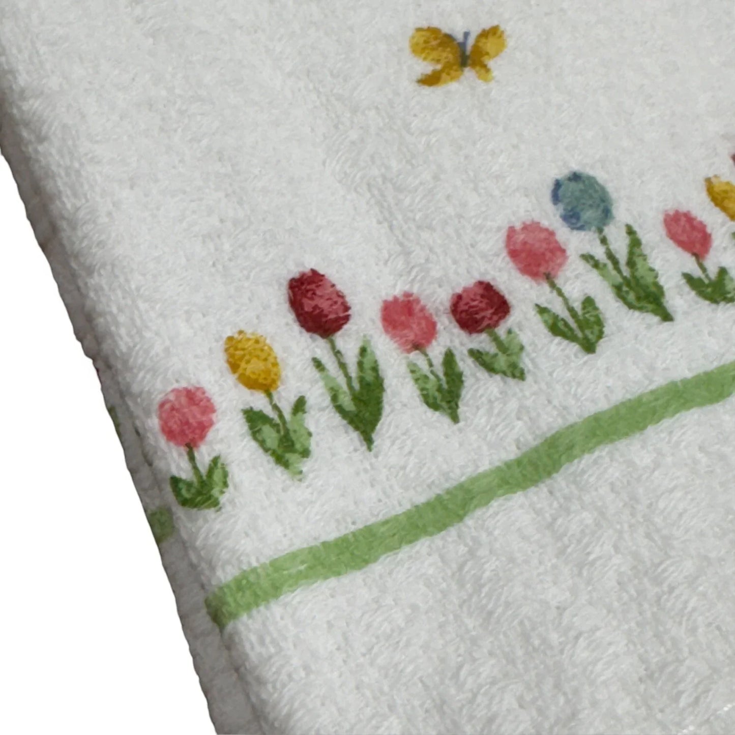 MARTHA STEWART Easter KITCHEN DISH TOWELS Decor 100% COTTON Floral Pink Bunny - Trendiez U ♥ 