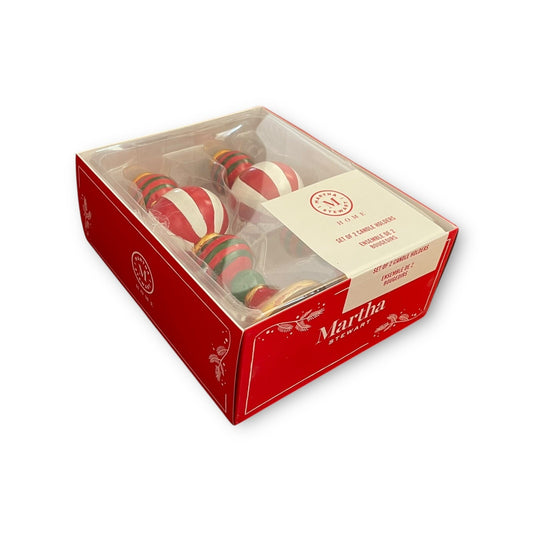 Martha Stewart Holiday Candle Holders – Hand-Painted Set of 2 - Trendiez U ♥ 