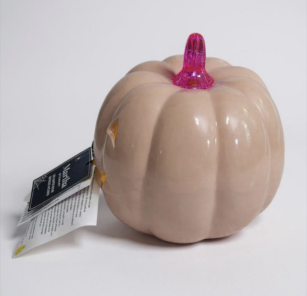 Martha Stewart Pink Halloween Jack-O’-Lantern – Ceramic LED Pumpkin - Trendiez U ♥ 
