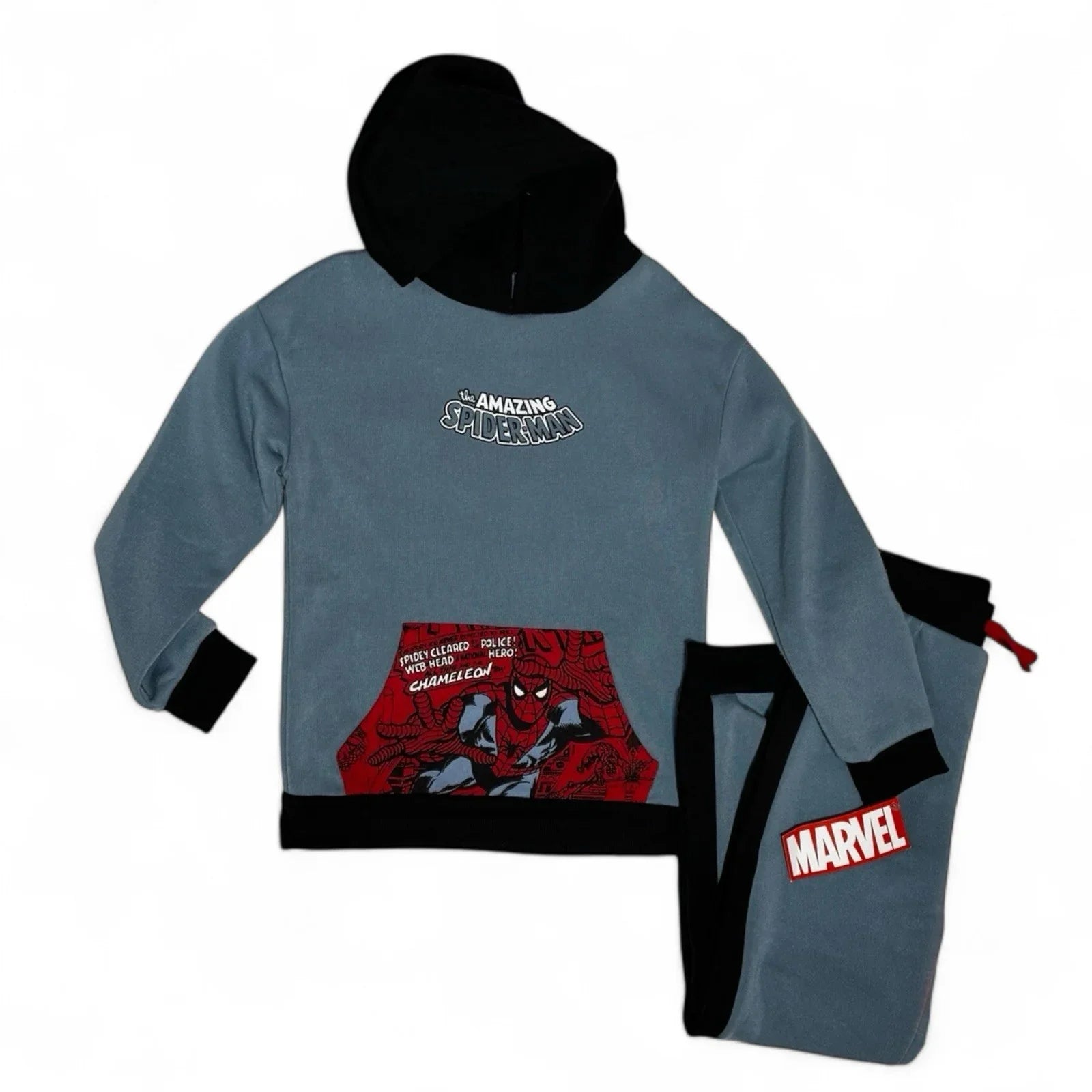Marvel Spider-Man Hoodie & Jogger Set Boys Blue Black Amazing Spiderman Outfit - Trendiez U ♥ 