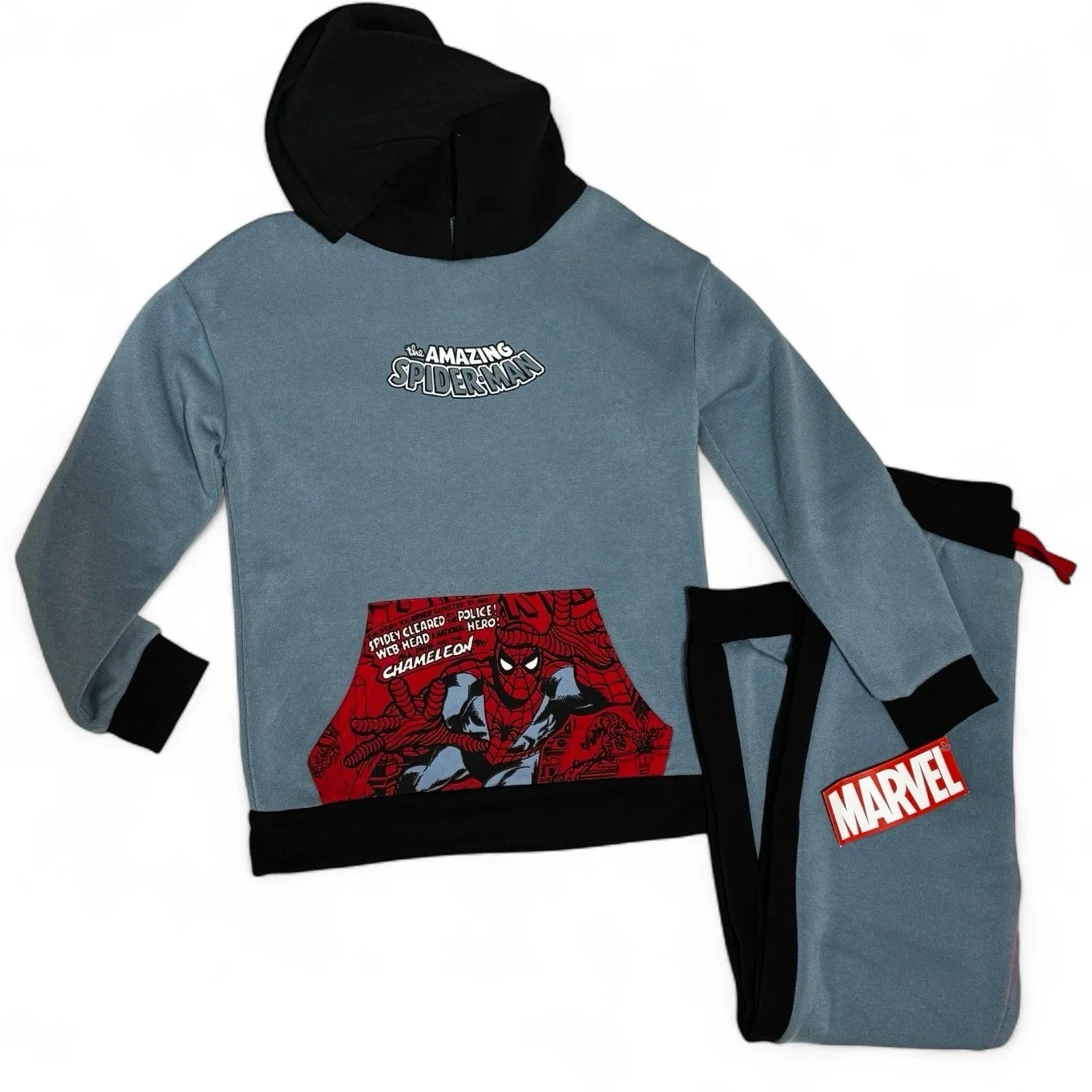 Marvel Spider-Man Hoodie & Jogger Set Boys Blue Black Amazing Spiderman Outfit - Trendiez U ♥ 