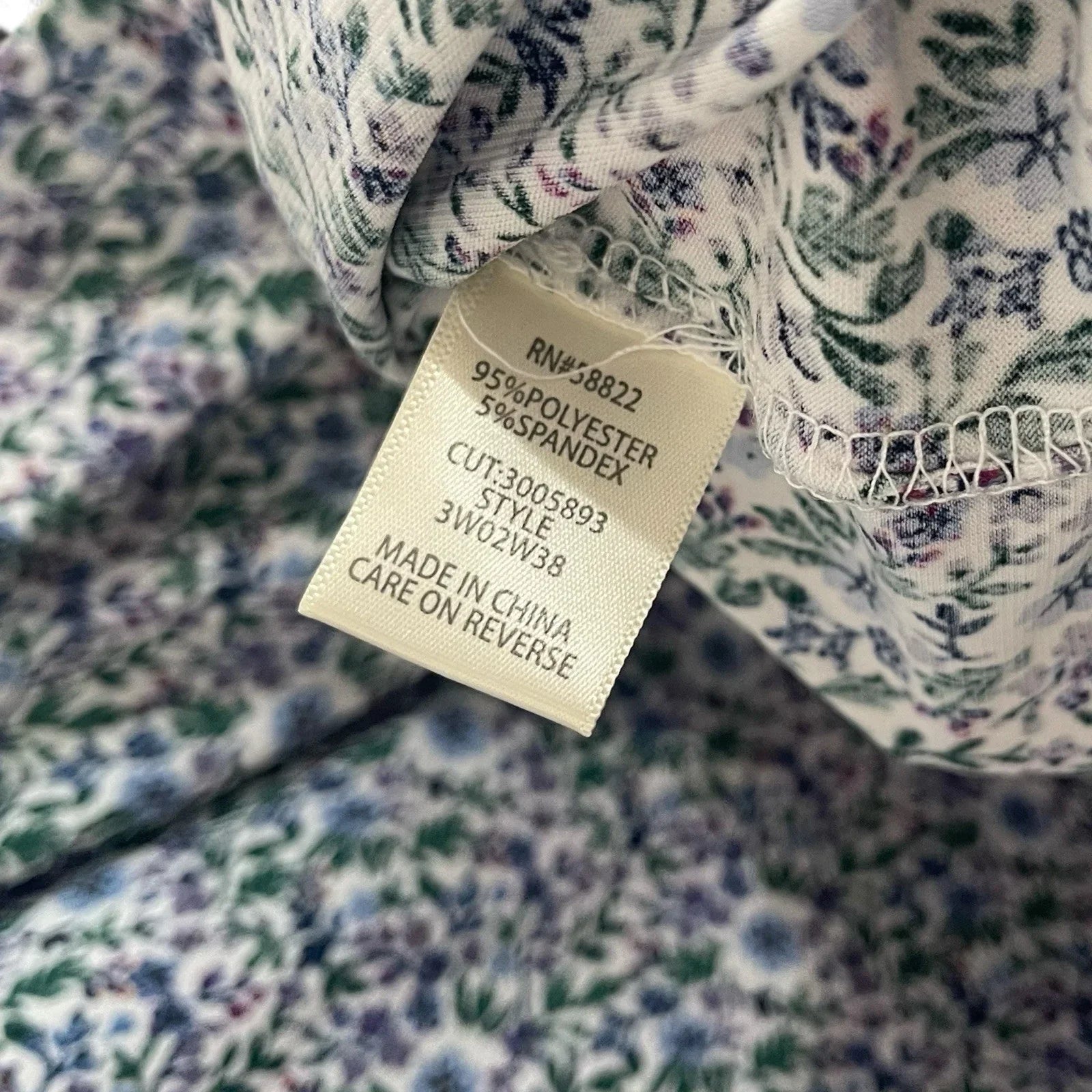 Max Studio Women’s Blouse 1X Blue Floral Ruched Puff Sleeve Scoop Neck NWT - Trendiez U ♥ 