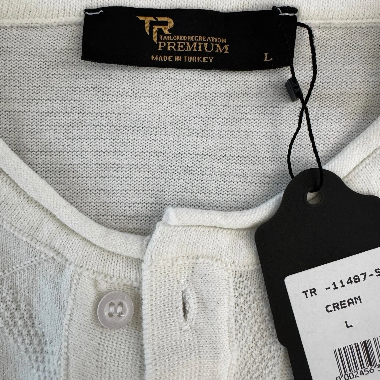 Men’s Tailored Recreation Premium Slim Fit Dress Sweater T-Shirt White Large - Trendiez U ♥ 