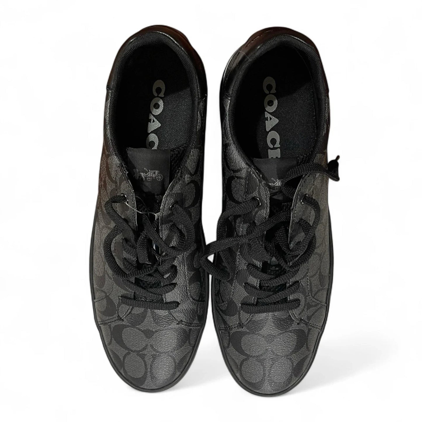 Mens COACH Signature Clip Low Sneakers Black Charcoal Size 13 - Trendiez U ♥ 