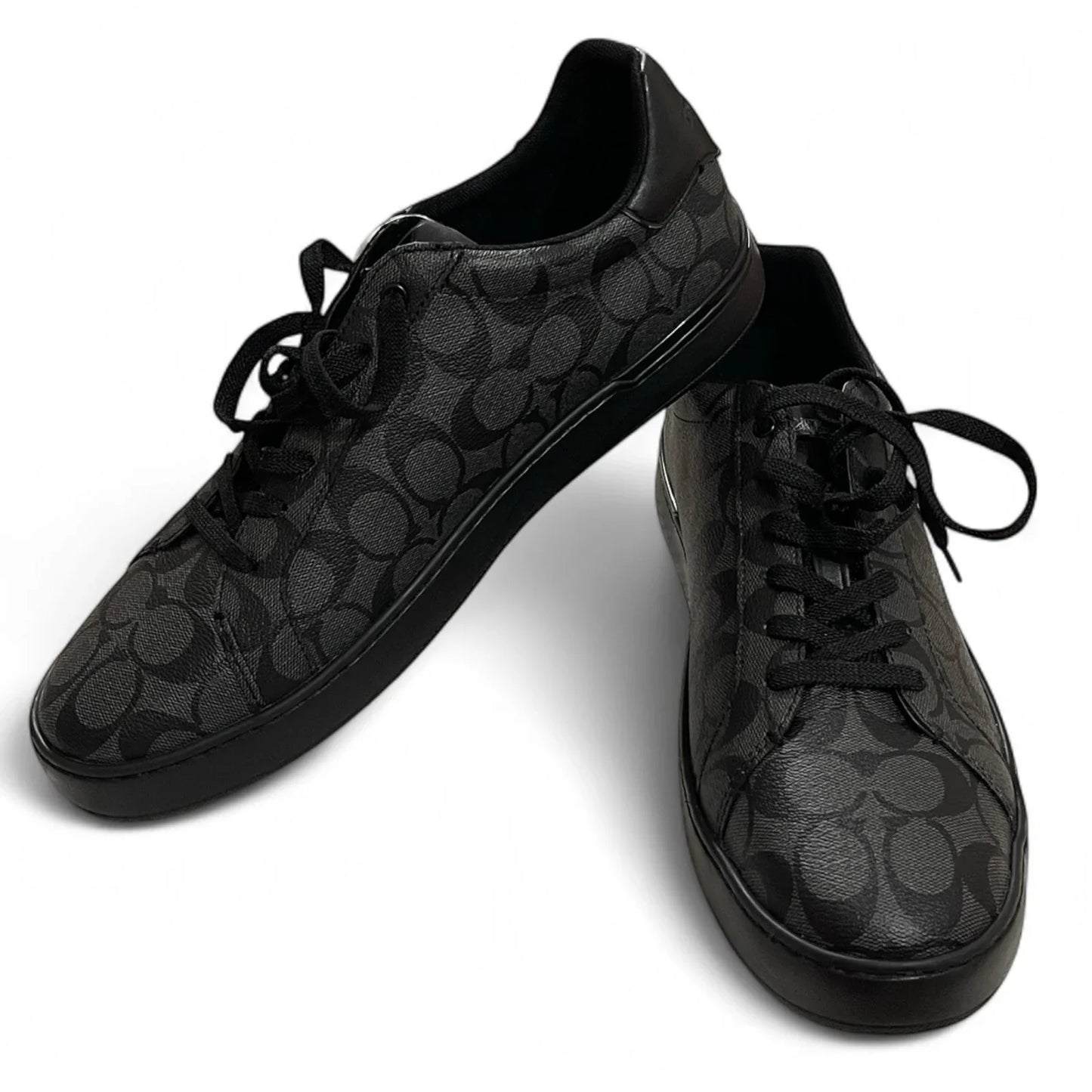 Mens COACH Signature Clip Low Sneakers Black Charcoal Size 13 - Trendiez U ♥ 