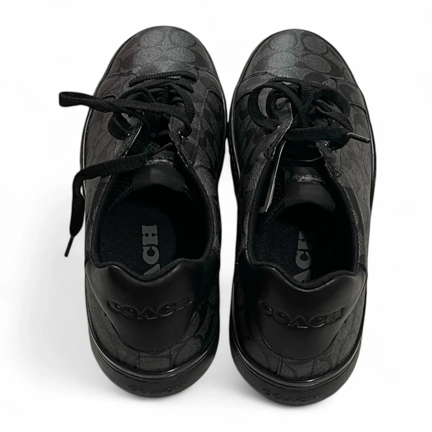 Mens COACH Signature Clip Low Sneakers Black Charcoal Size 13 - Trendiez U ♥ 