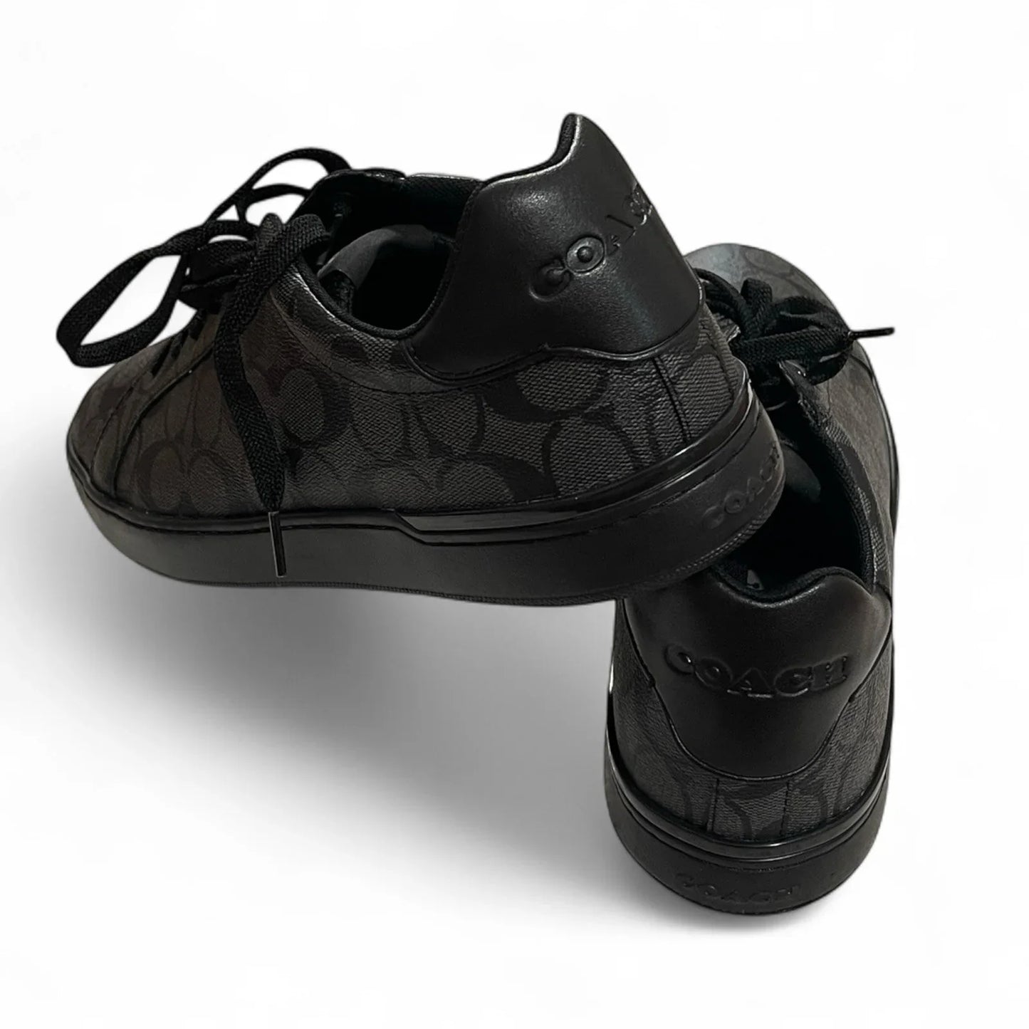 Mens COACH Signature Clip Low Sneakers Black Charcoal Size 13 - Trendiez U ♥ 