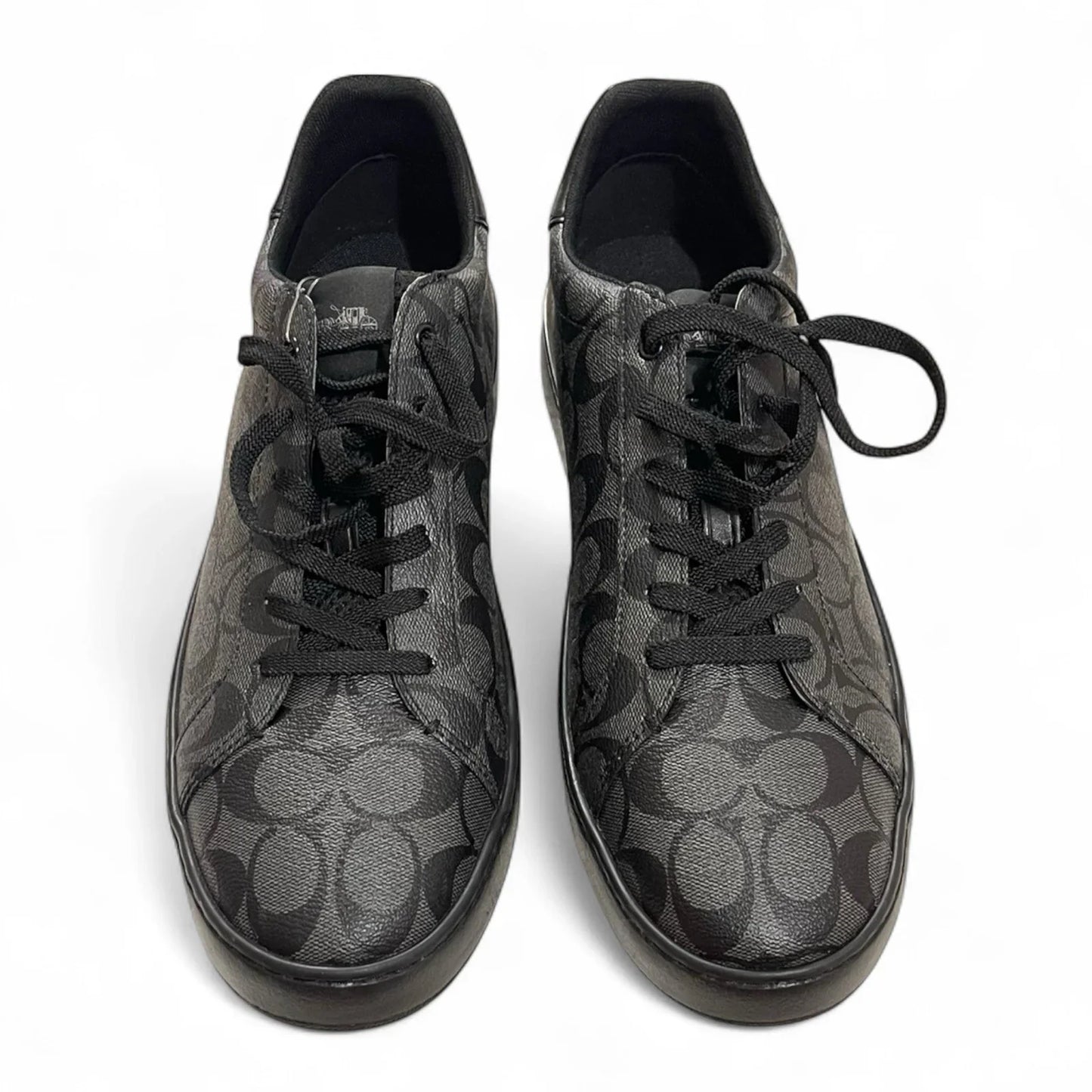 Mens COACH Signature Clip Low Sneakers Black Charcoal Size 13 - Trendiez U ♥ 