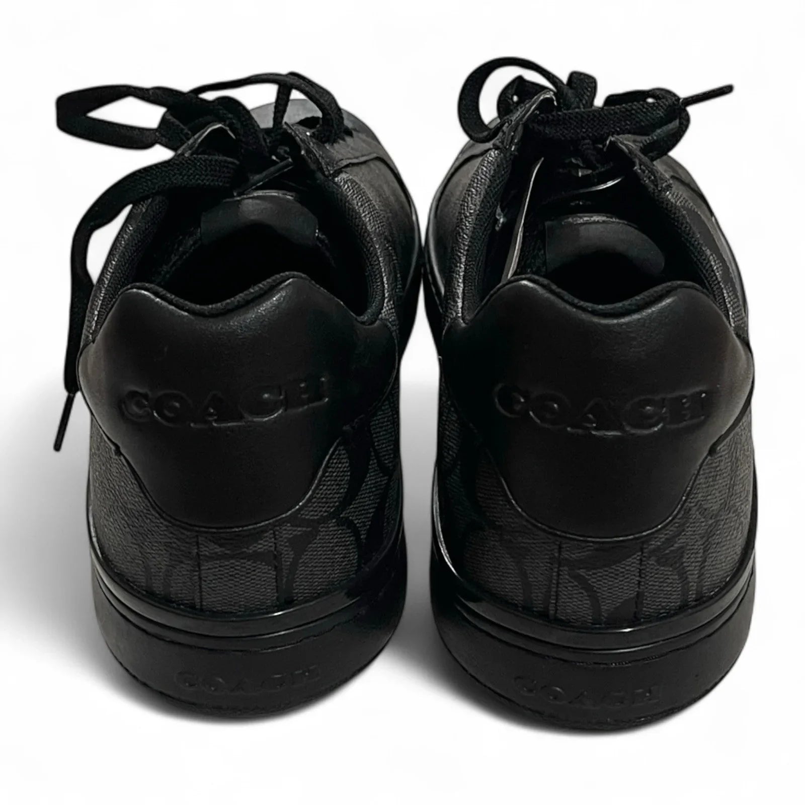 Mens COACH Signature Clip Low Sneakers Black Charcoal Size 13 - Trendiez U ♥ 