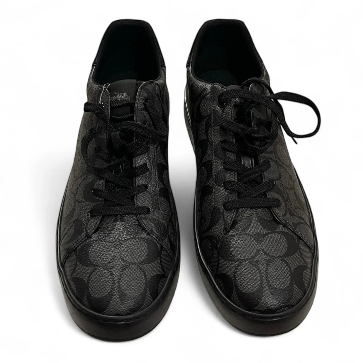 Mens COACH Signature Clip Low Sneakers Black Charcoal Size 13 - Trendiez U ♥ 