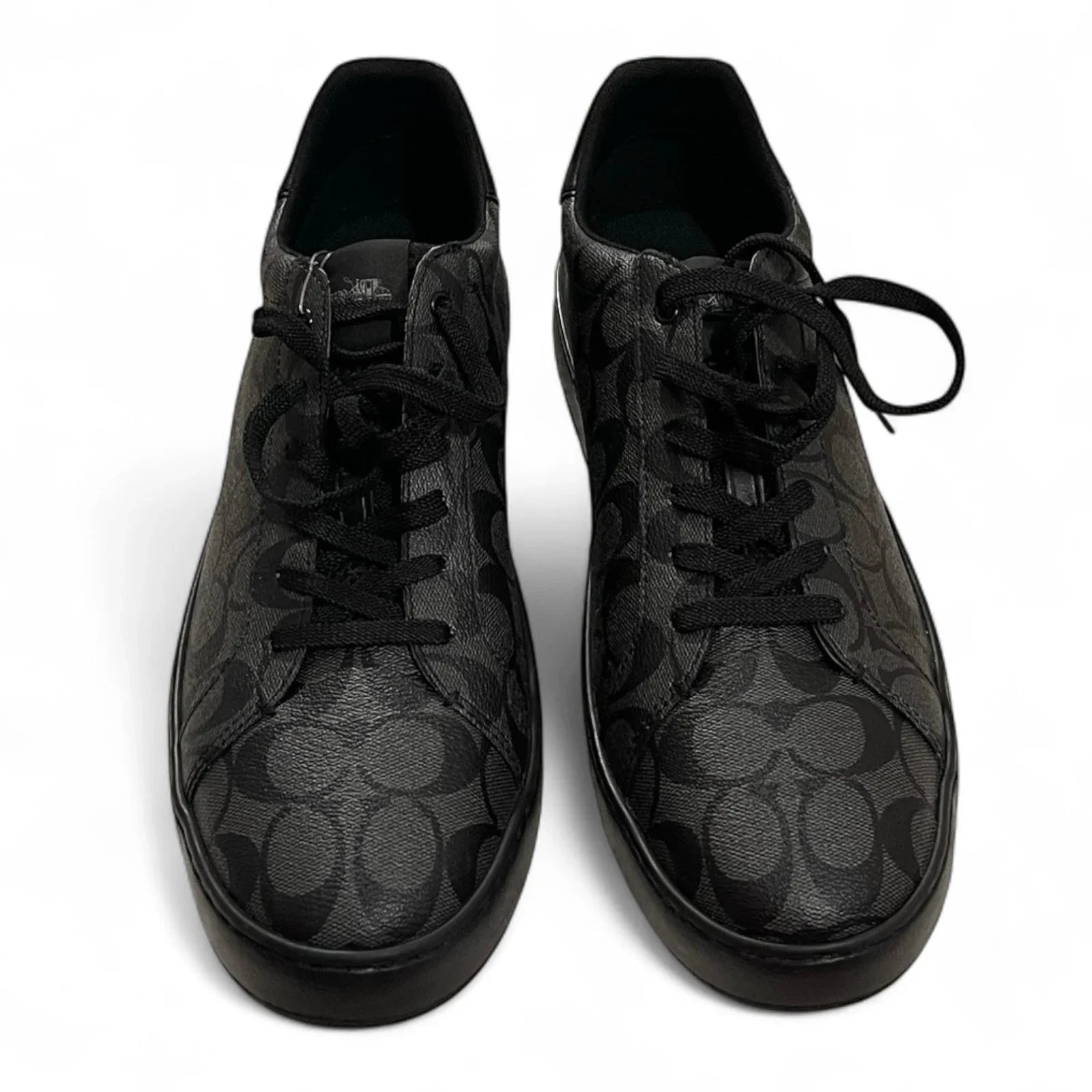 Mens COACH Signature Clip Low Sneakers Black Charcoal Size 13 - Trendiez U ♥ 