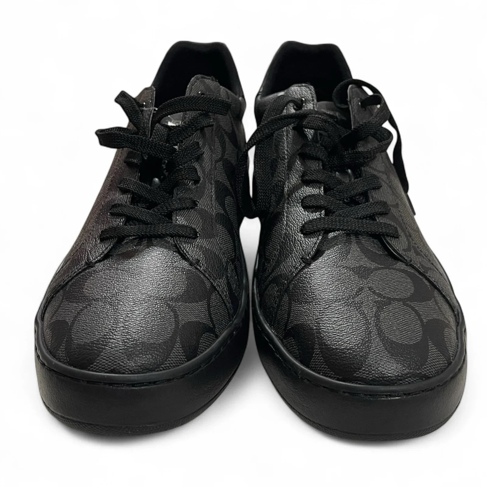 Mens COACH Signature Clip Low Sneakers Black Charcoal Size 13 - Trendiez U ♥ 