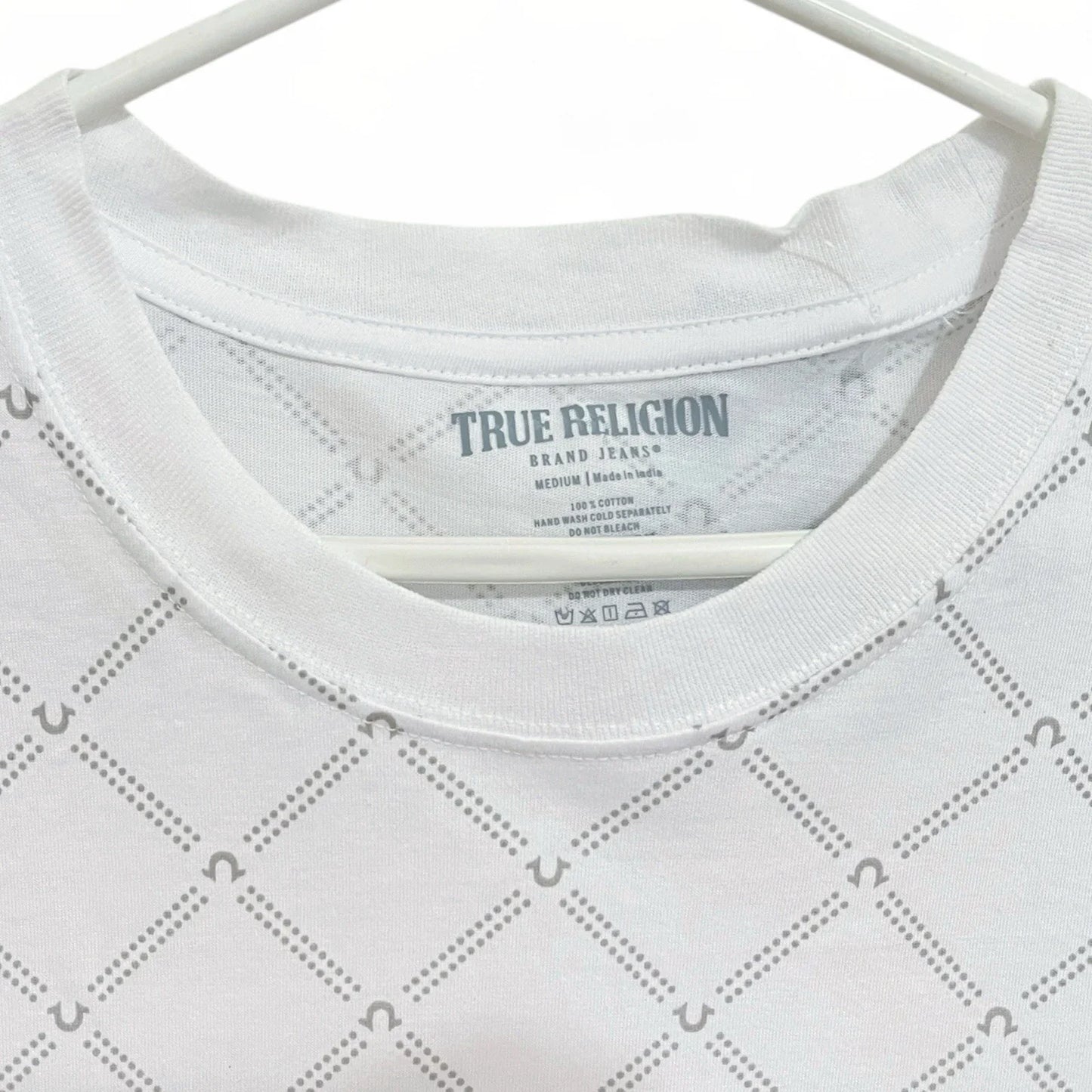 MENS LARGE WHITE/GREEN BLINGED LOGO TRUE RELIGION T-SHIRT - NWT - Trendiez U ♥ 