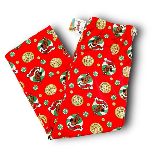 Mens Scooby Doo Christmas Santa Hat Fleece Lounge Pajama Pants Size XL NEW - Trendiez U ♥ 