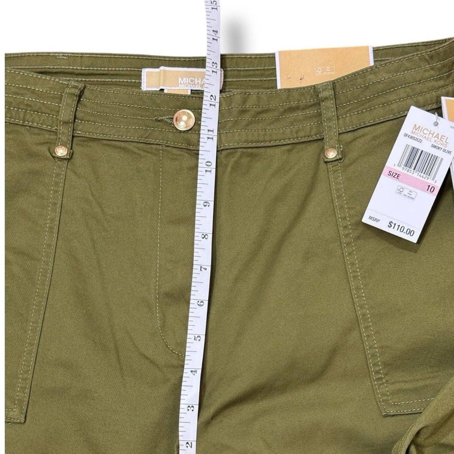 Michael Kors Women's High Rise Straight Ankle Pants Smoky Olive Sz 10 - Trendiez U ♥ 