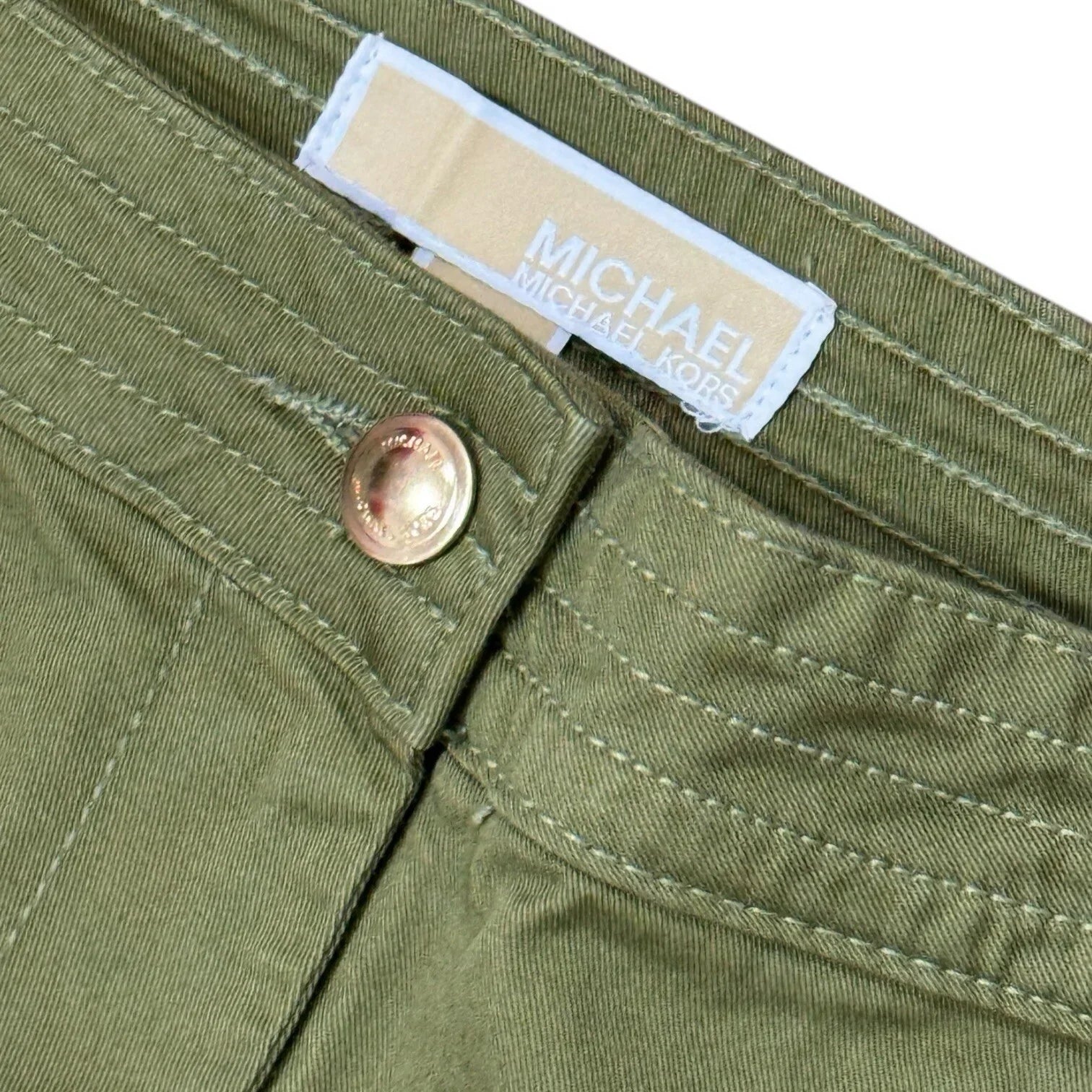 Michael Kors Women's High Rise Straight Ankle Pants Smoky Olive Sz 10 - Trendiez U ♥ 