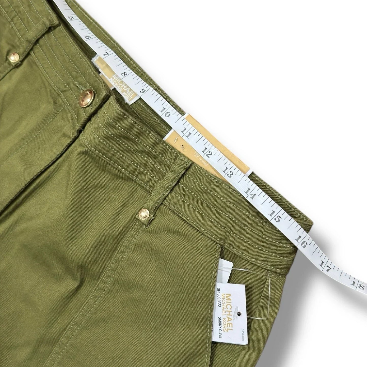 Michael Kors Women's High Rise Straight Ankle Pants Smoky Olive Sz 10 - Trendiez U ♥ 