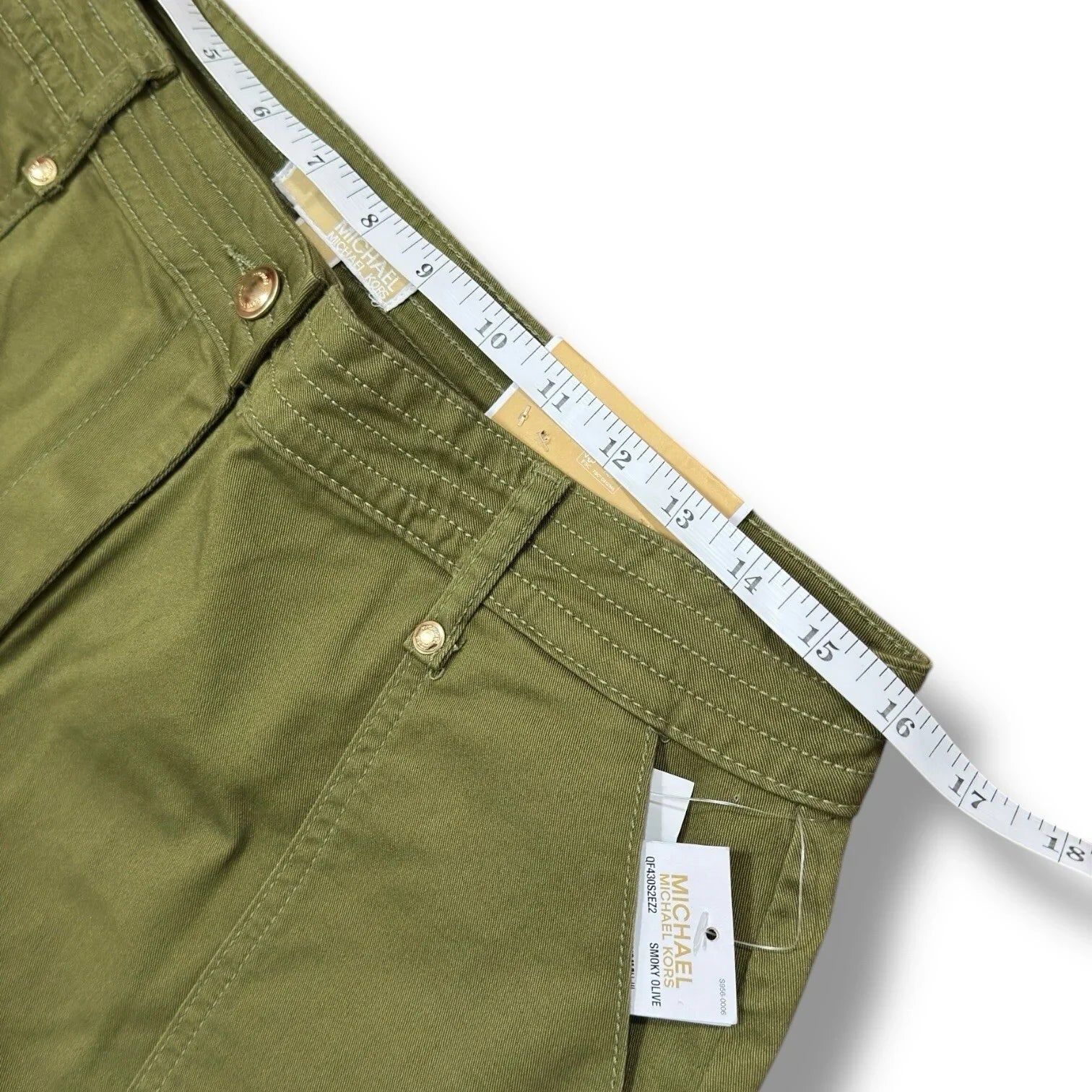 Michael Kors Women's High Rise Straight Ankle Pants Smoky Olive Sz 10 - Trendiez U ♥ 