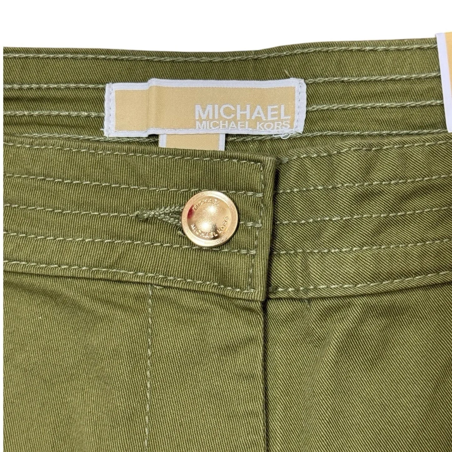 Michael Kors Women's High Rise Straight Ankle Pants Smoky Olive Sz 10 - Trendiez U ♥ 