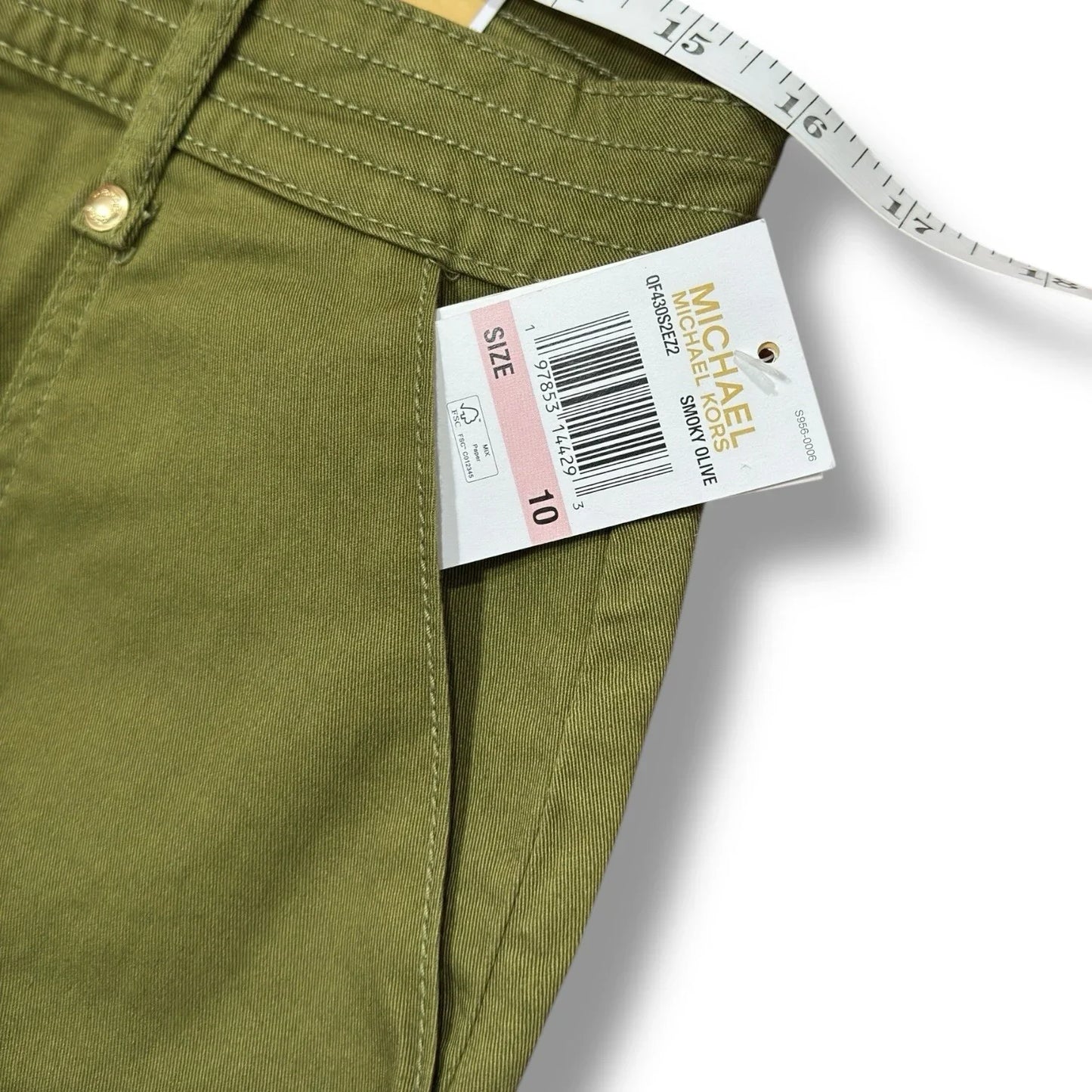Michael Kors Women's High Rise Straight Ankle Pants Smoky Olive Sz 10 - Trendiez U ♥ 