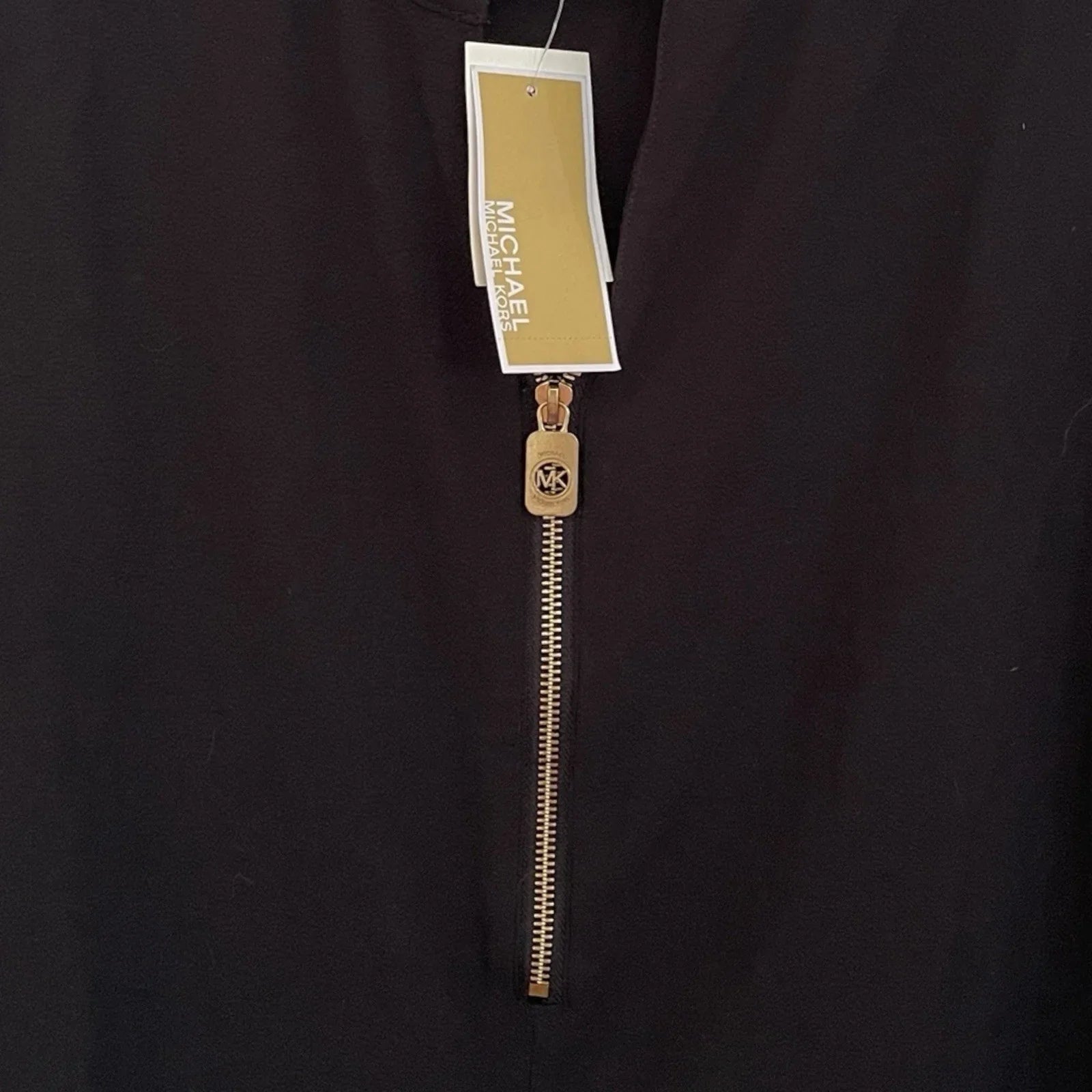 Michael Kors Zip Front Long Sleeve Blouse Size M Elegant Classic - Trendiez U ♥ 