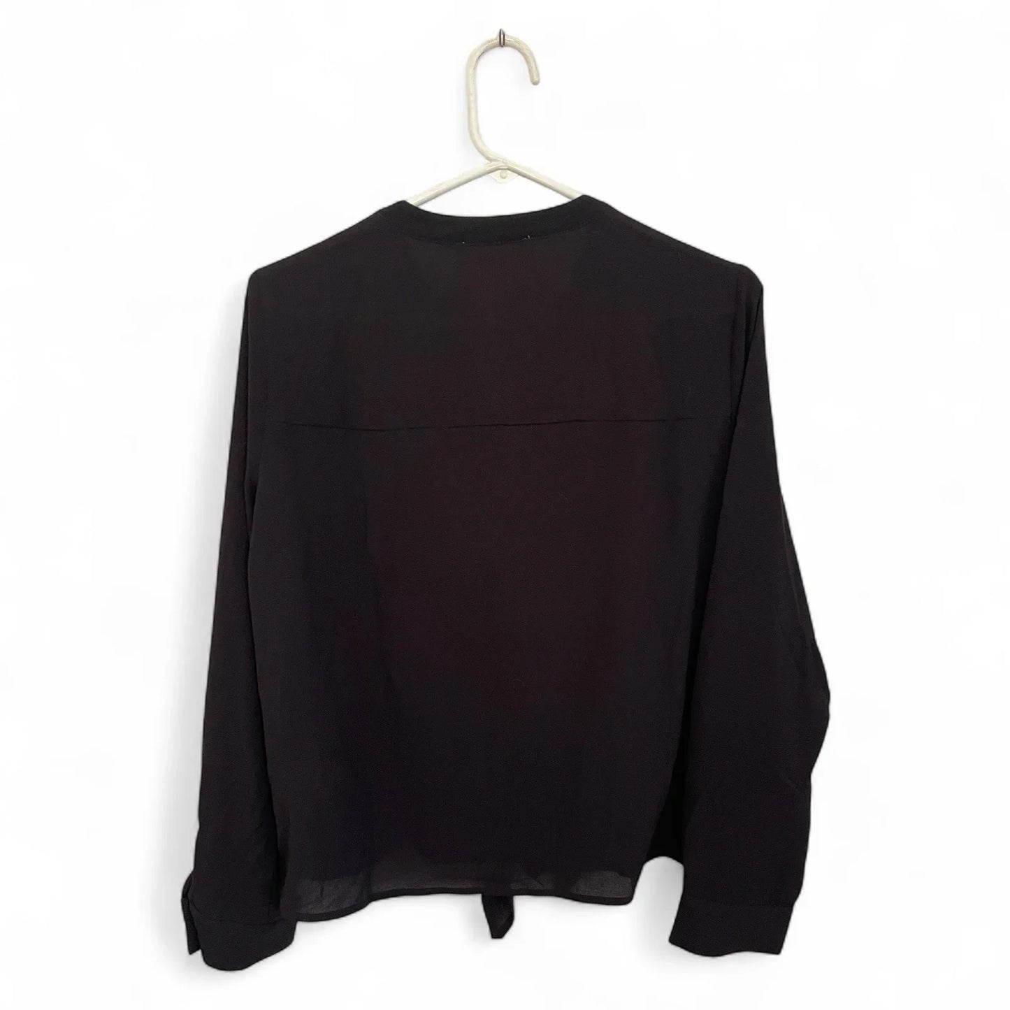 Michael Kors Zip Front Long Sleeve Blouse Size M Elegant Classic - Trendiez U ♥ 