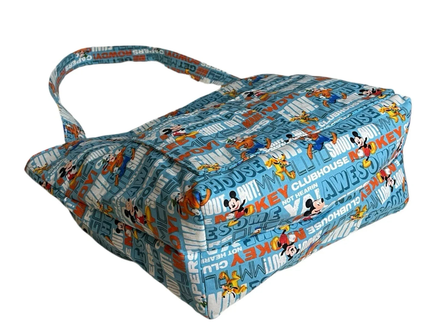 MICKEY CLUBHOUSE REVERSIBLE HANDMADE TOTE/ DIAPER Bag 🌱Eco-Friendly 100% Cotton - Trendiez U ♥ 