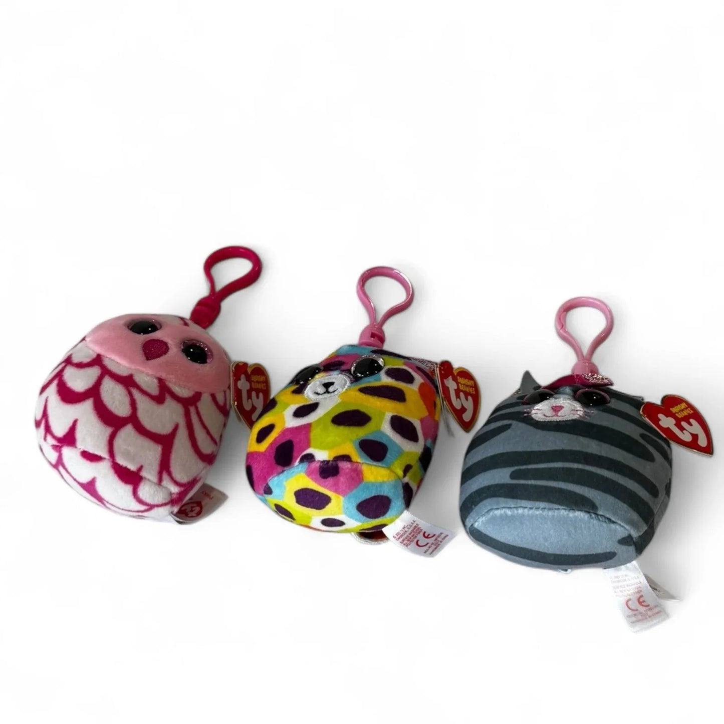 Mini Ty Squishy Beanies Plush Clip On Keychain 3" Cat, Owl, Bear - Trendiez U ♥ 