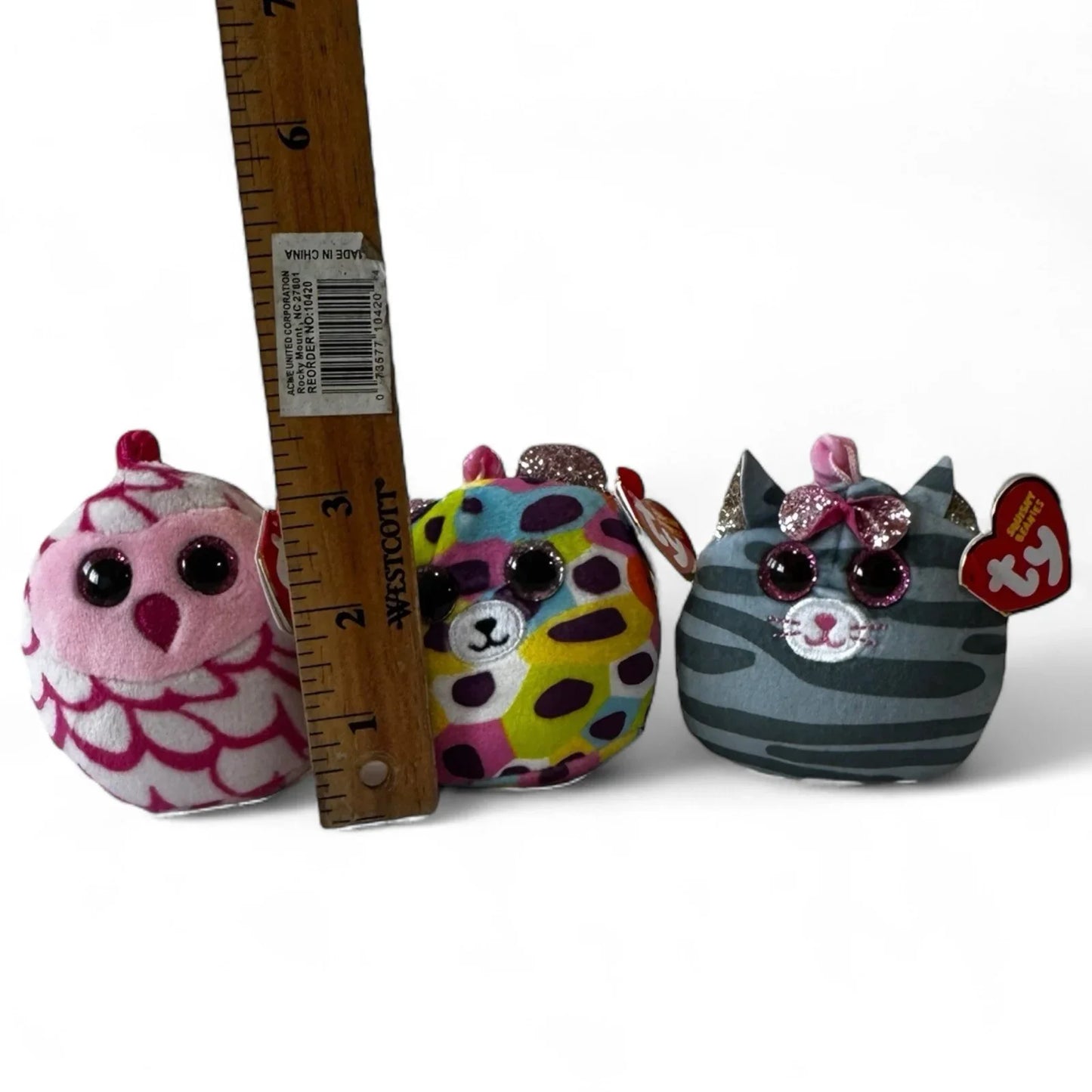Mini Ty Squishy Beanies Plush Clip On Keychain 3" Cat, Owl, Bear - Trendiez U ♥ 