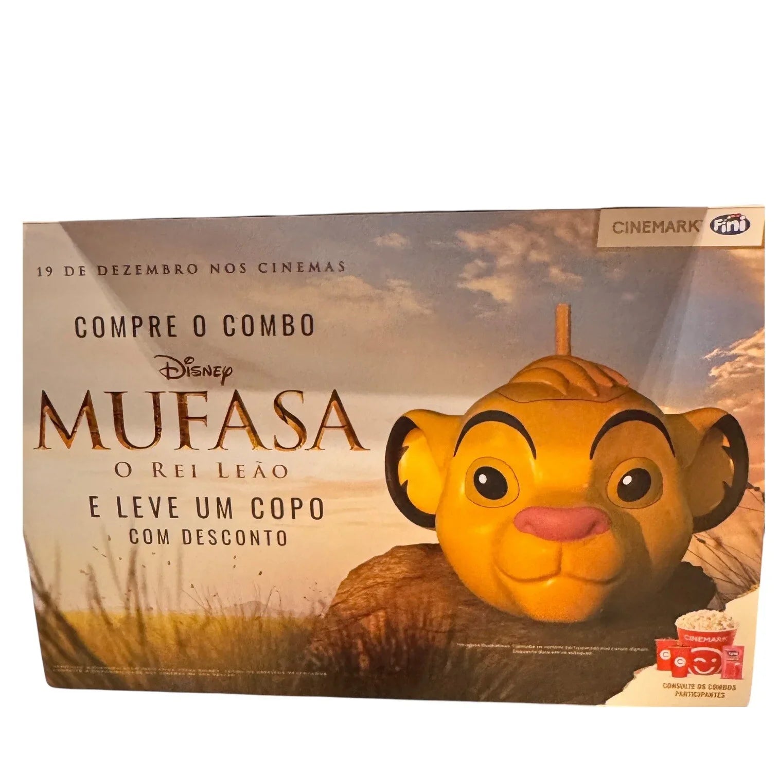 MUFASA The Lion King Popcorn Bucket & Collectible Cup Combo From Brazil Cinemark - Trendiez U ♥ 