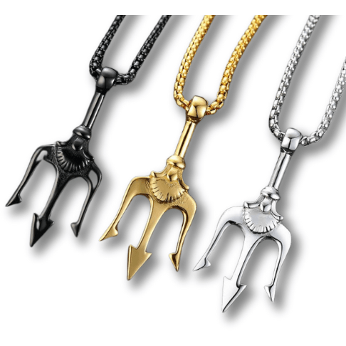 Neptune Trident Titanium Steel Necklace - Trendiez U ♥ 