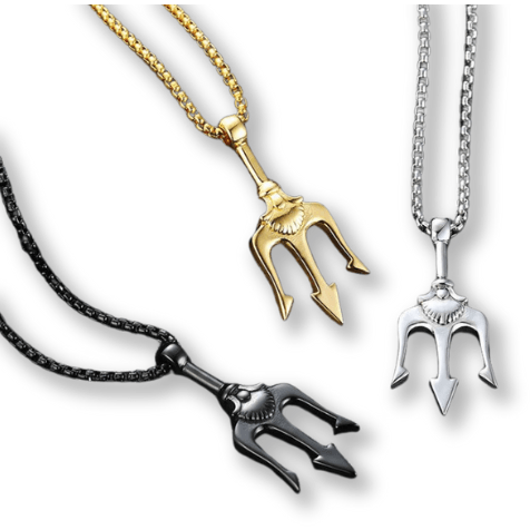 Neptune Trident Titanium Steel Necklace - Trendiez U ♥ 