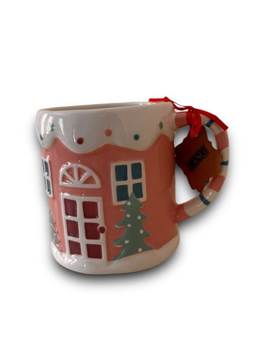 NEW Lang Pink Christmas Gingerbread House Coffee Cup/ Mug - Trendiez U ♥ 