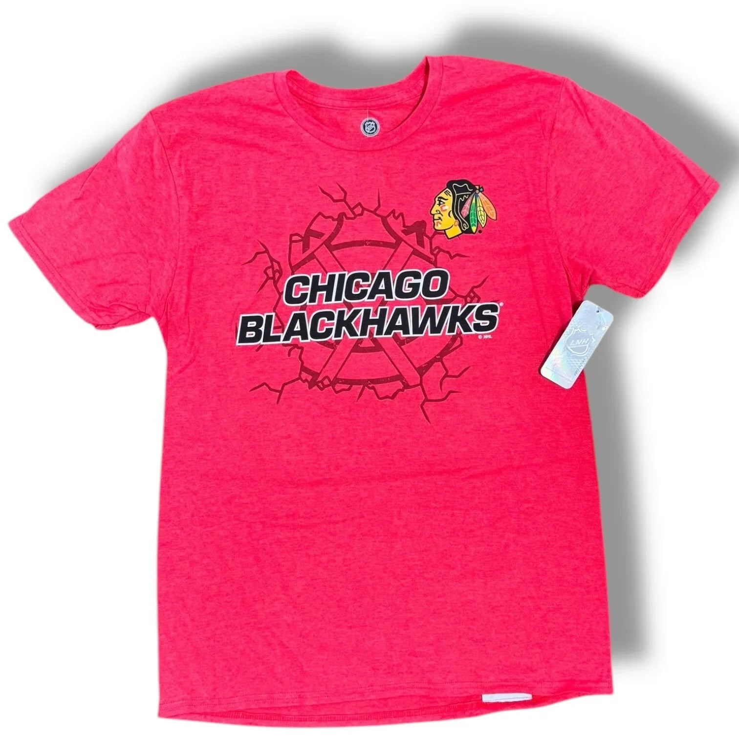 NHL Chicago Blackhawks Red Black Hockey Sports T-shirt Men’s Athletic Medium - Trendiez U ♥ 