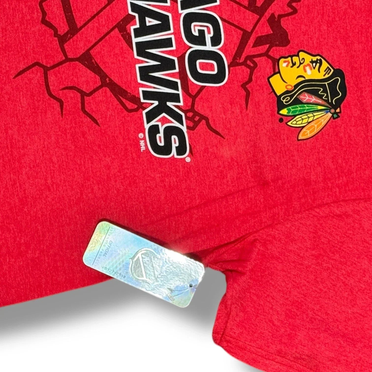NHL Chicago Blackhawks Red Black Hockey Sports T-shirt Men’s Athletic Medium - Trendiez U ♥ 