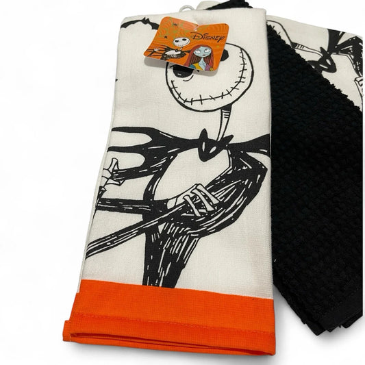 Nightmare Before Christmas Jack & Sally Halloween 3pc Kitchen Towel Set - Trendiez U ♥ 