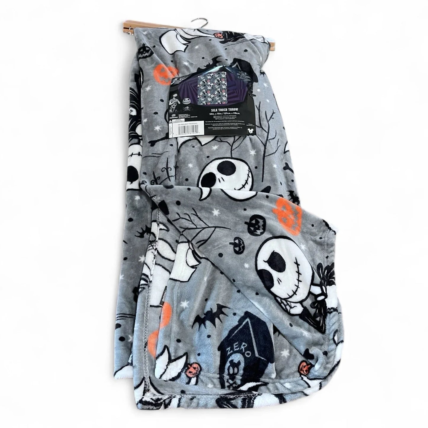 Nightmare Before Christmas Throw Blanket Jack Skellington Silk Touch 50x70” - Trendiez U ♥ 