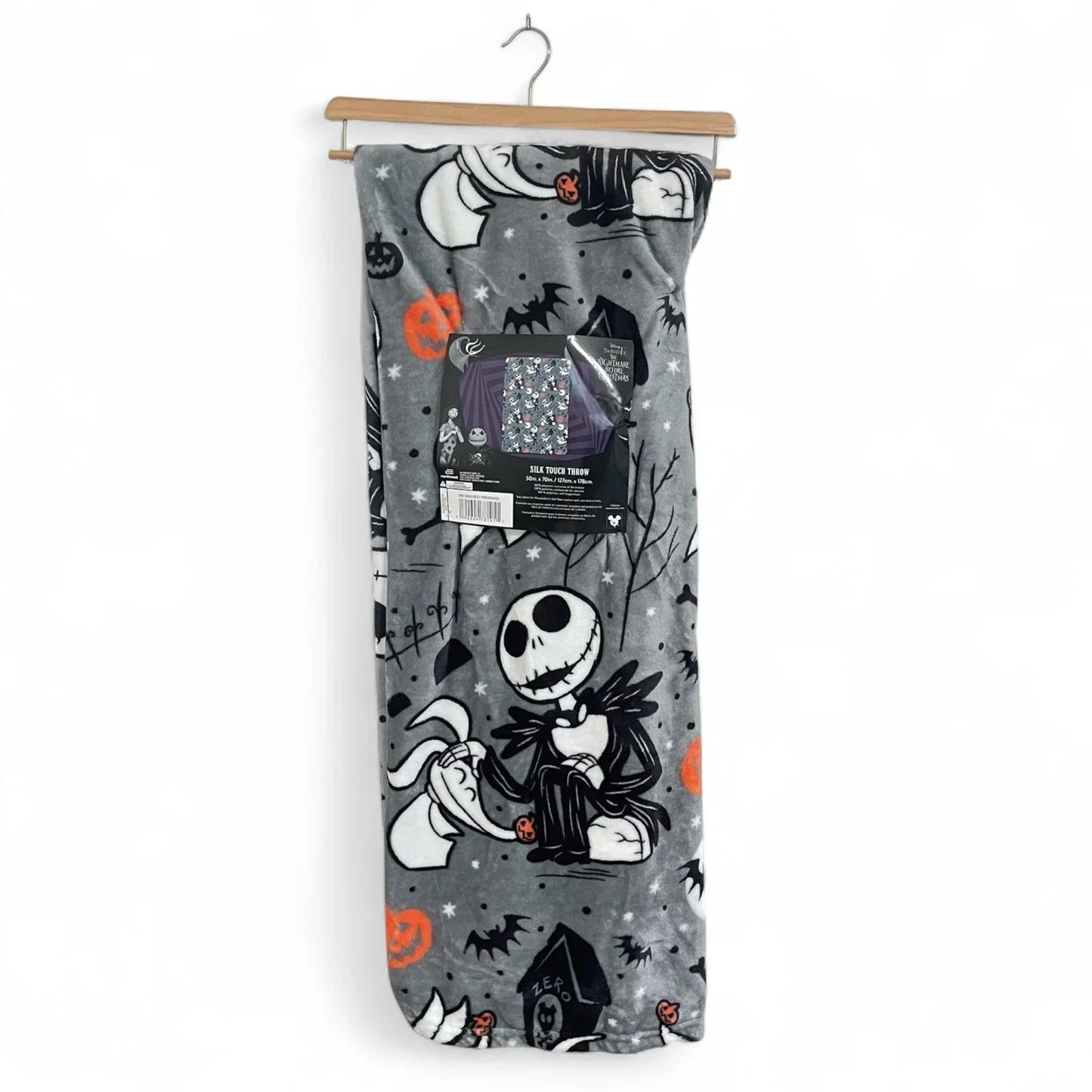 Nightmare Before Christmas Throw Blanket Jack Skellington Silk Touch 50x70” - Trendiez U ♥ 